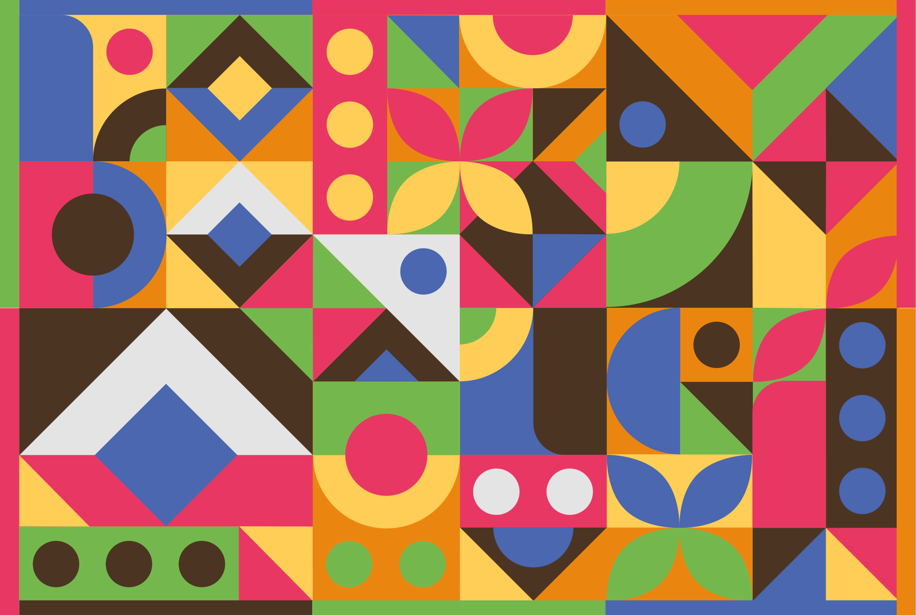 Tapis vinyle géométrique motif style éclaboussures colorées - TenStickers