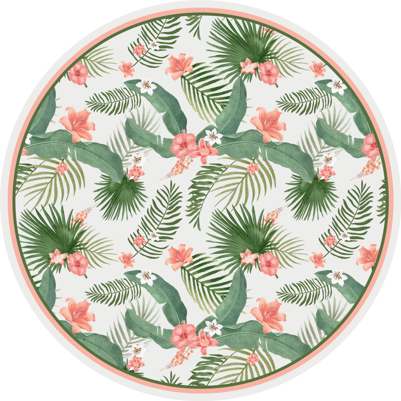 Tapis vinyle fleurs et plantes plantes tropicales - TenStickers