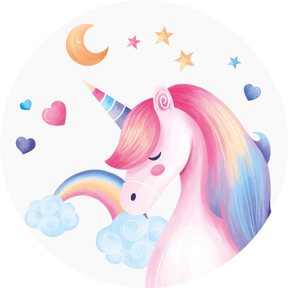 Tapis vinyle autres tapis fantaisie de licorne - TenStickers