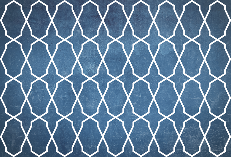 Tapis vinyle salle de bain géométrique - TenStickers