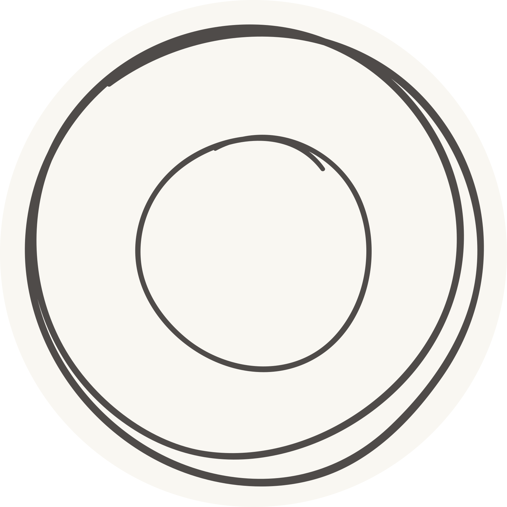 Tapis vinyle minimaliste motif lignes roses circulaires - TenStickers