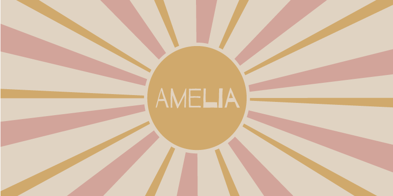 Tapis vinyle personnalisé motif soleil pastel - TenStickers