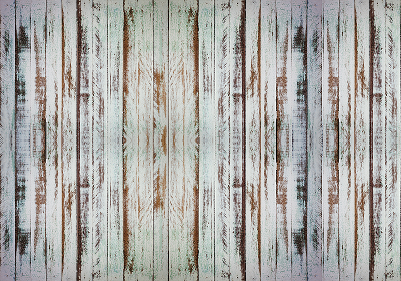 Tapis vinyle planches de bois vieilli blanchi - TenStickers