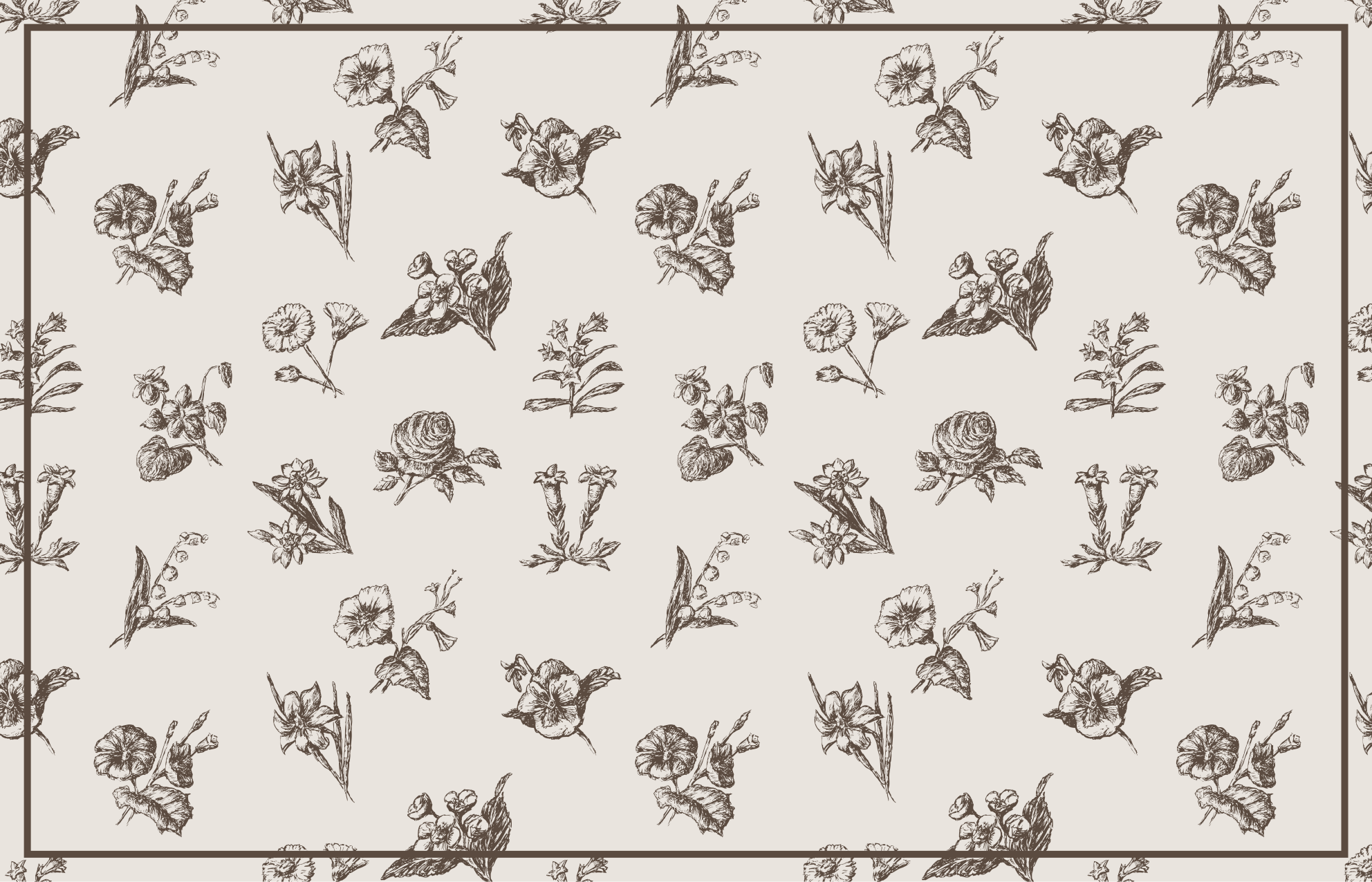 Tapis vinyle rétro Motif fleurs Suisse - TenStickers