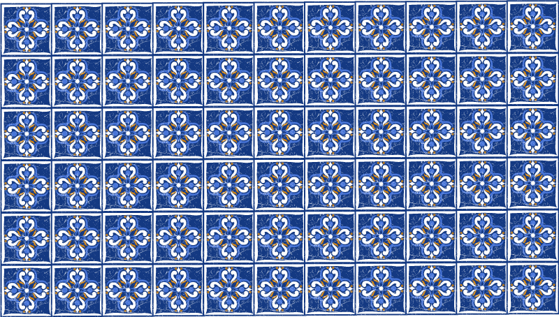 Tapis vinyle carreaux méditerranéen classiques - TenStickers