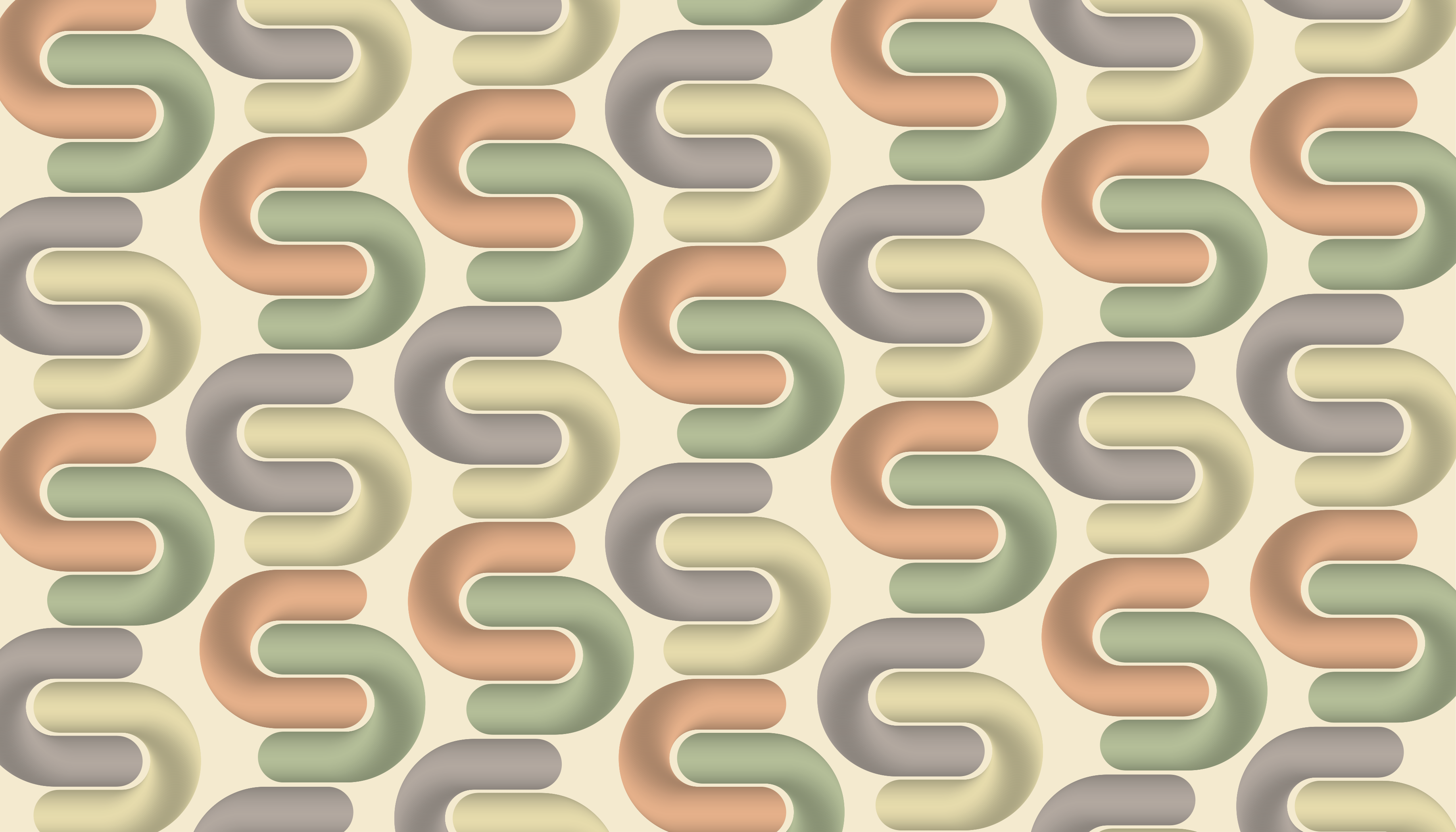 Tapis vinyle salon motifs de couleurs courbes - TenStickers