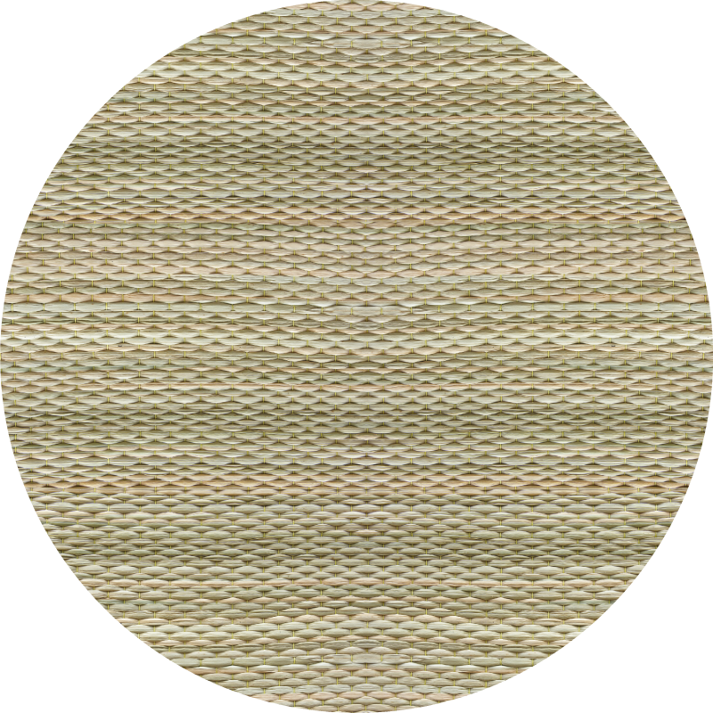 Tapis vinyle rond imitation paille tressée - TenStickers