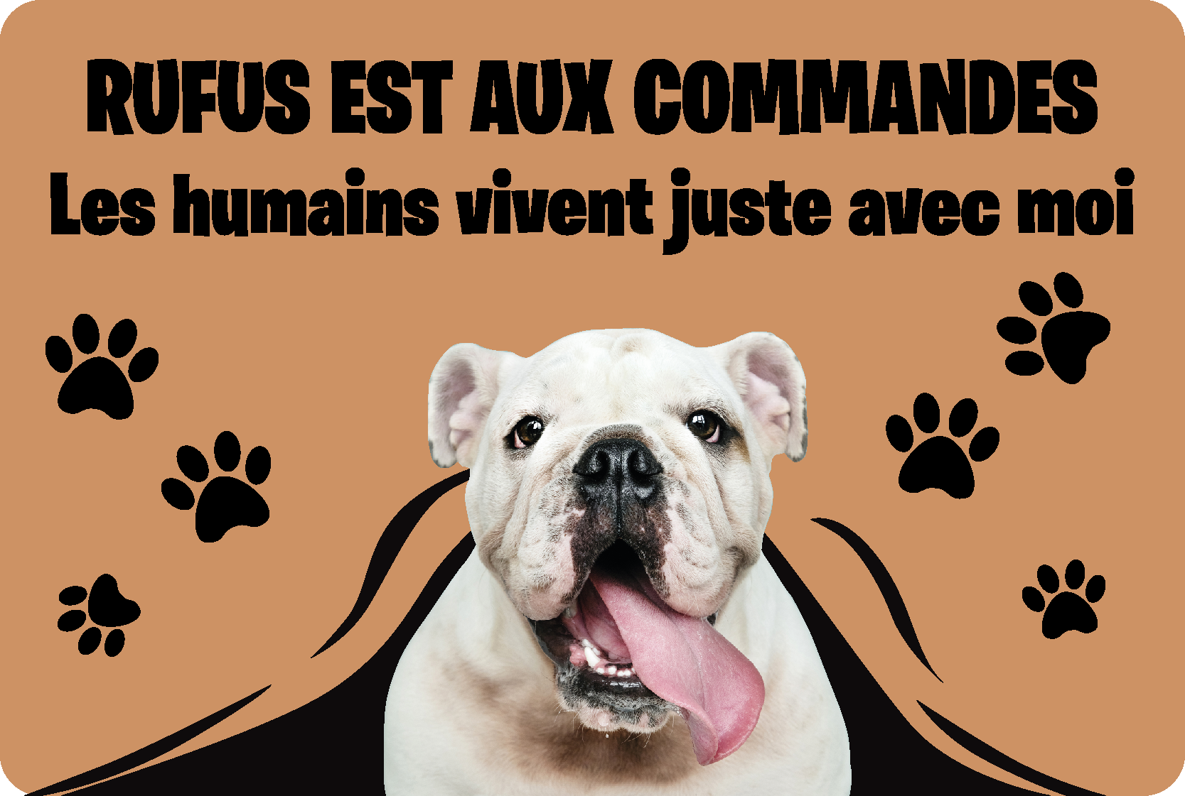 Tapis vinyle entrée chien personnalisable - TenStickers