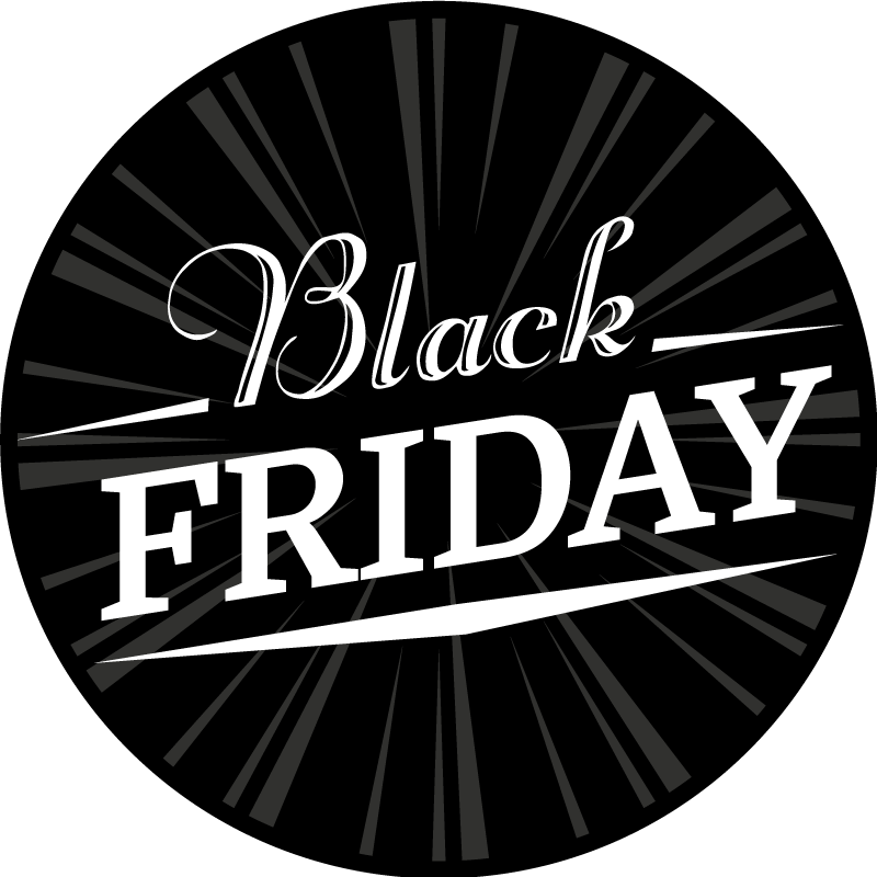 Tapis vinyle rond Black Friday - TenStickers