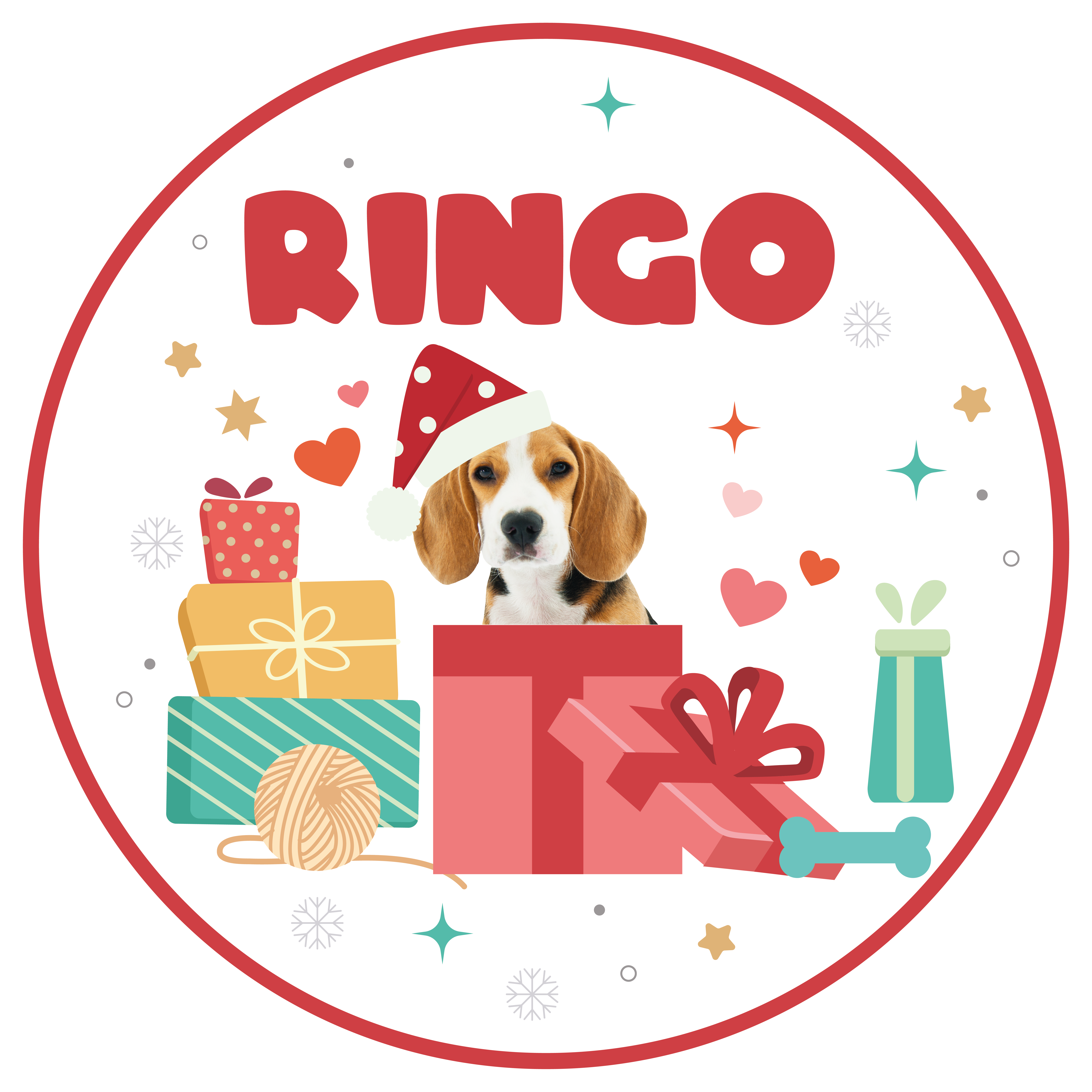 Tapis vinyle noël nom personnalisé pour animaux - TenStickers