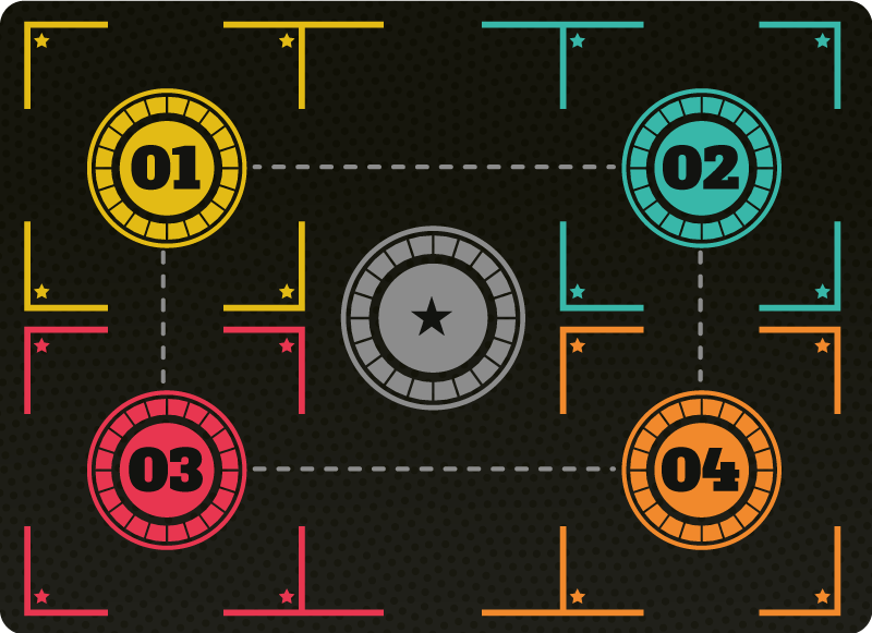 Tapis vinyle entraînement de basket-ball - TenStickers