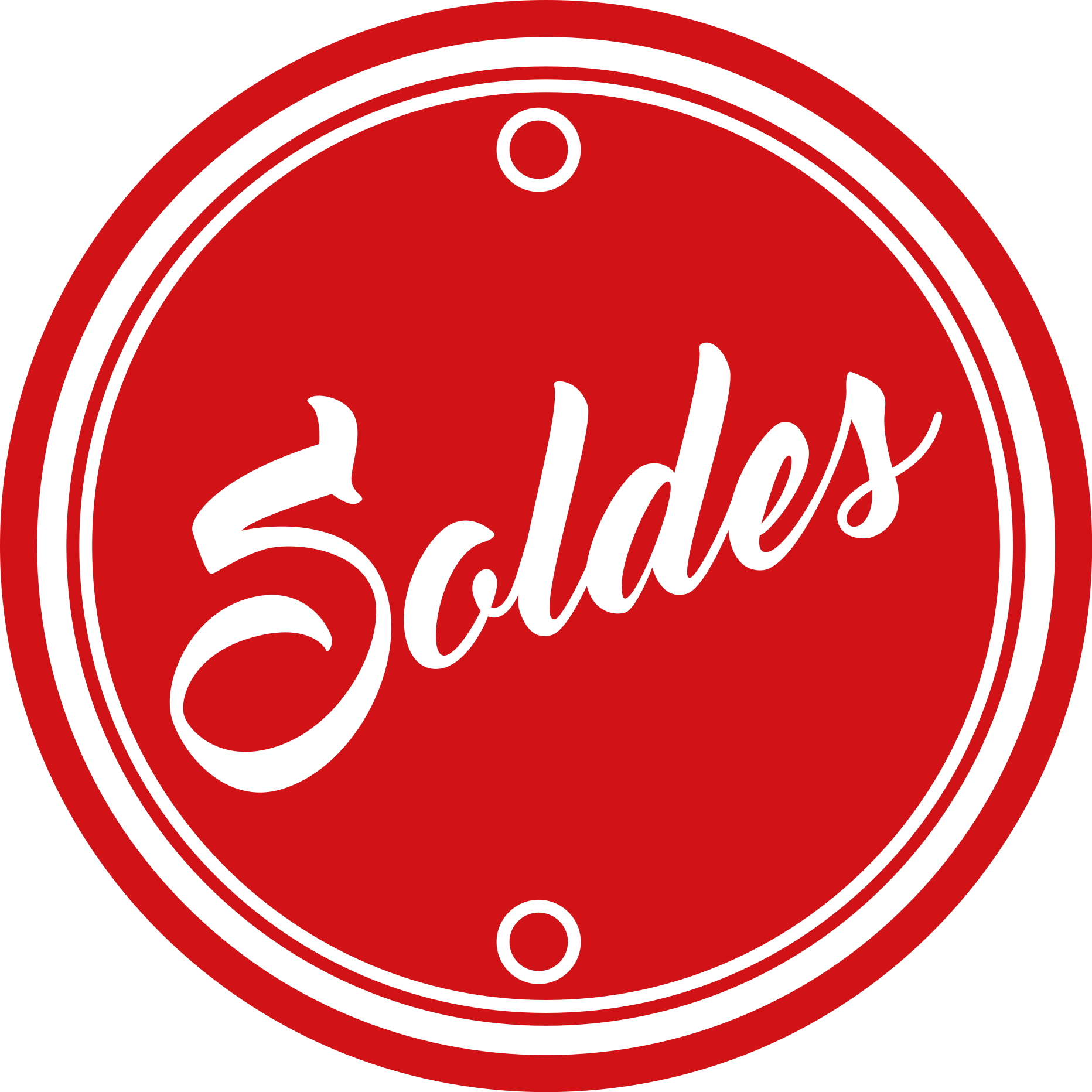 Tapis vinyle Soldes cercle rouge - TenStickers