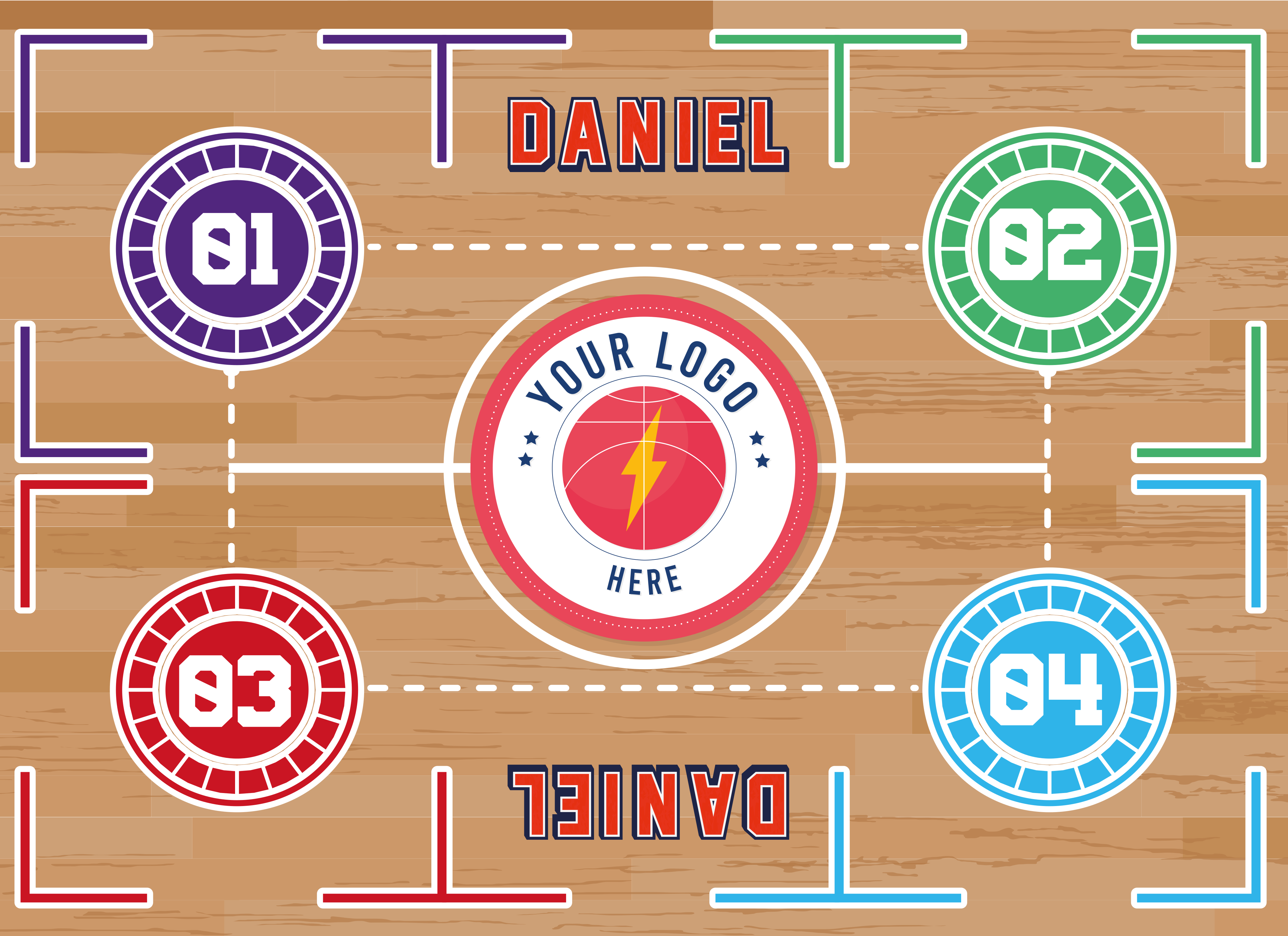 Tapis vinyle entraînement basketball - TenStickers