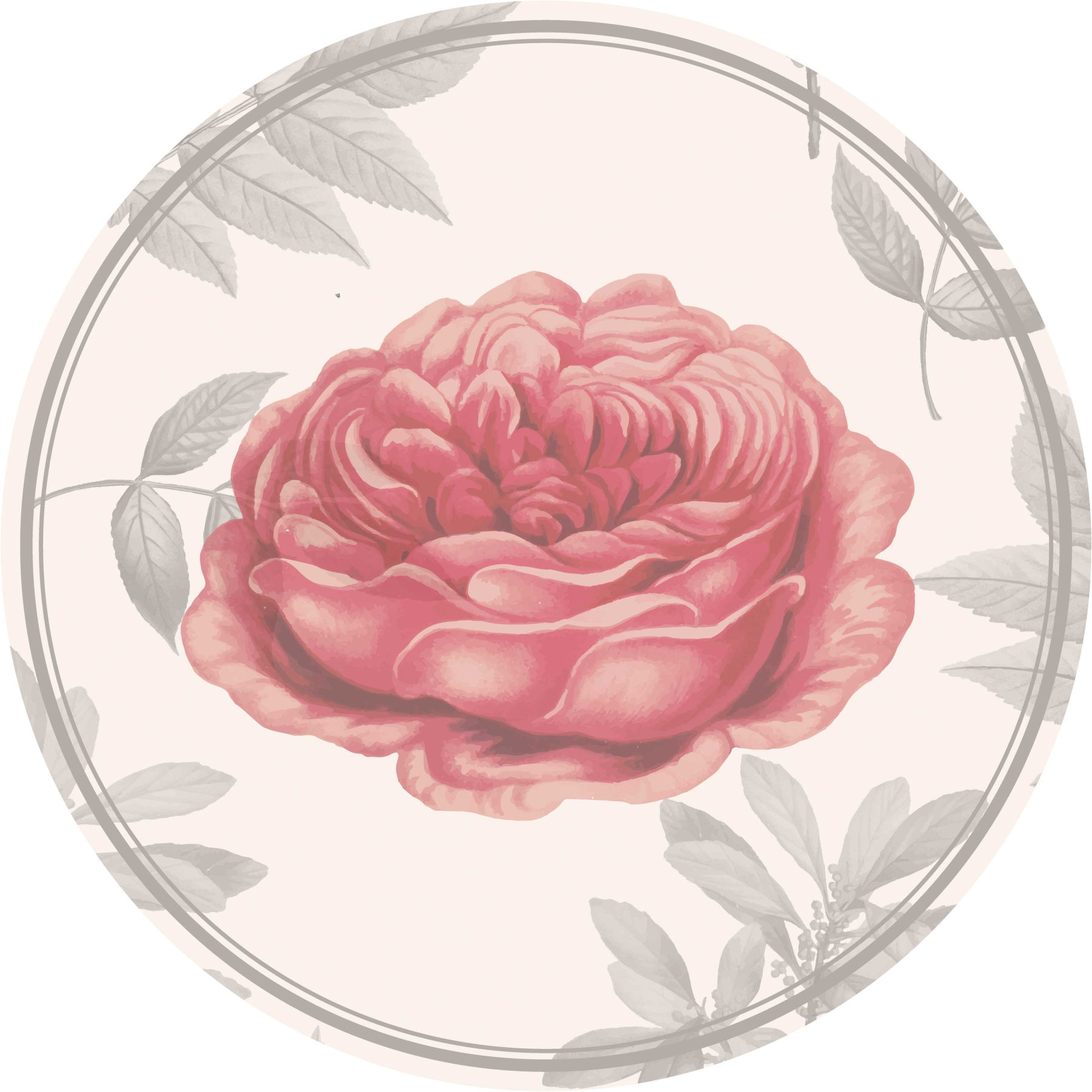 Tapis vinyle salon fleur rose - TenStickers