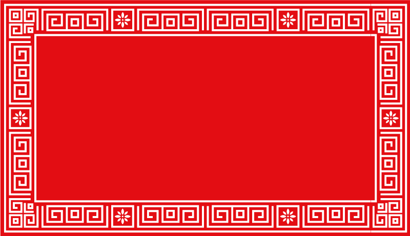 Tapis vinyle rouge design grec classique - TenStickers