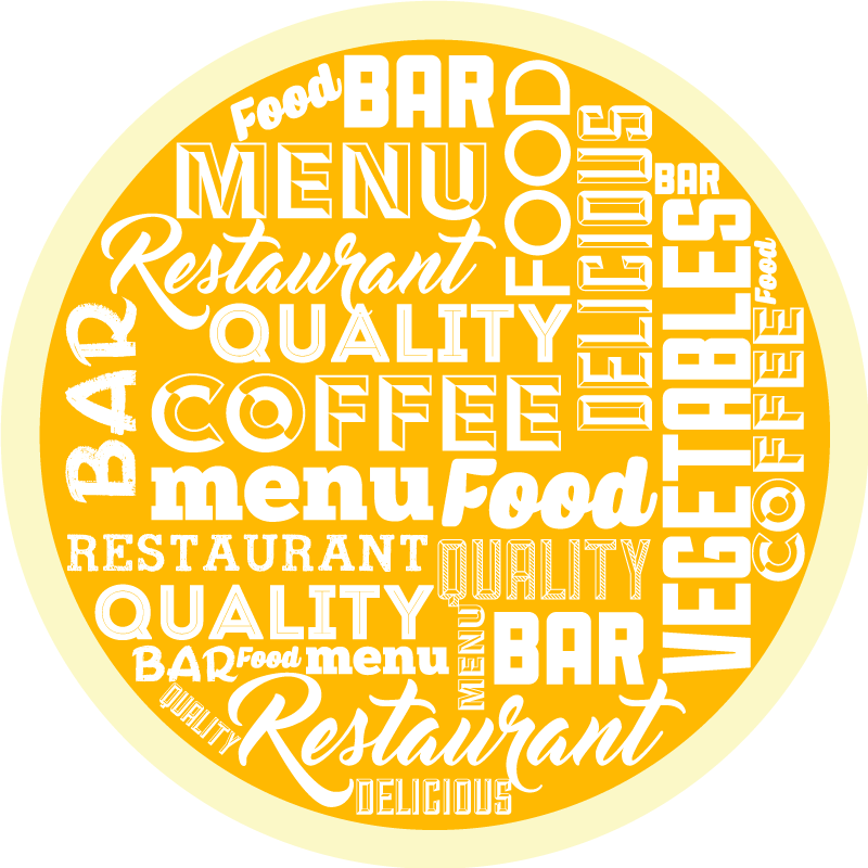 Tapis vinyle citation menu de qualité restaurant - TenStickers