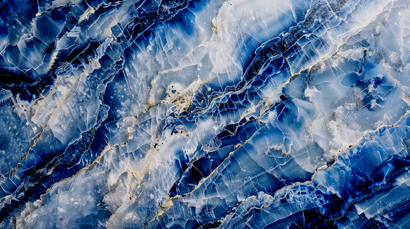 Tapis vinyle marbre bleu foncé - TenStickers