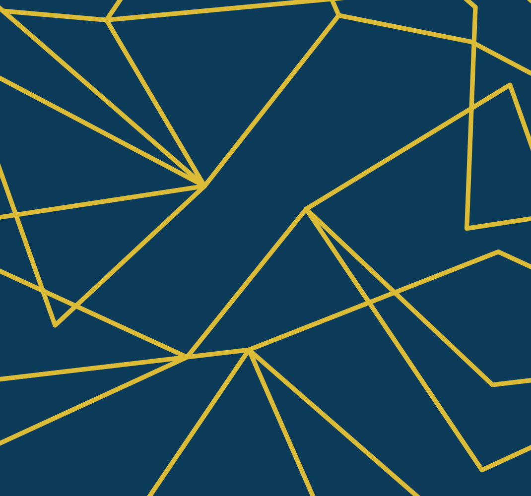 Tapis vinyle bleu lignes géométriques dorées - TenStickers