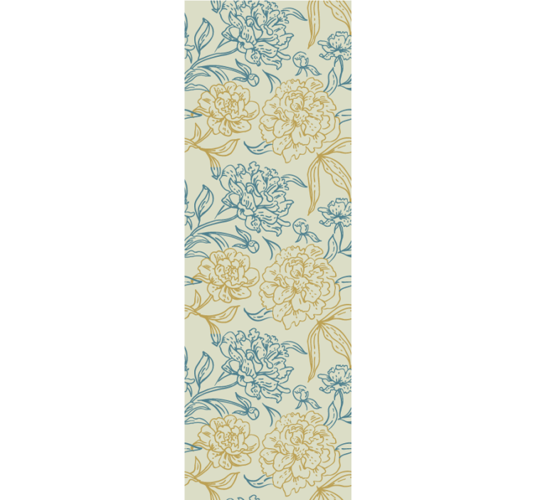 Papier peint floral motif de pivoine florale - TenStickers