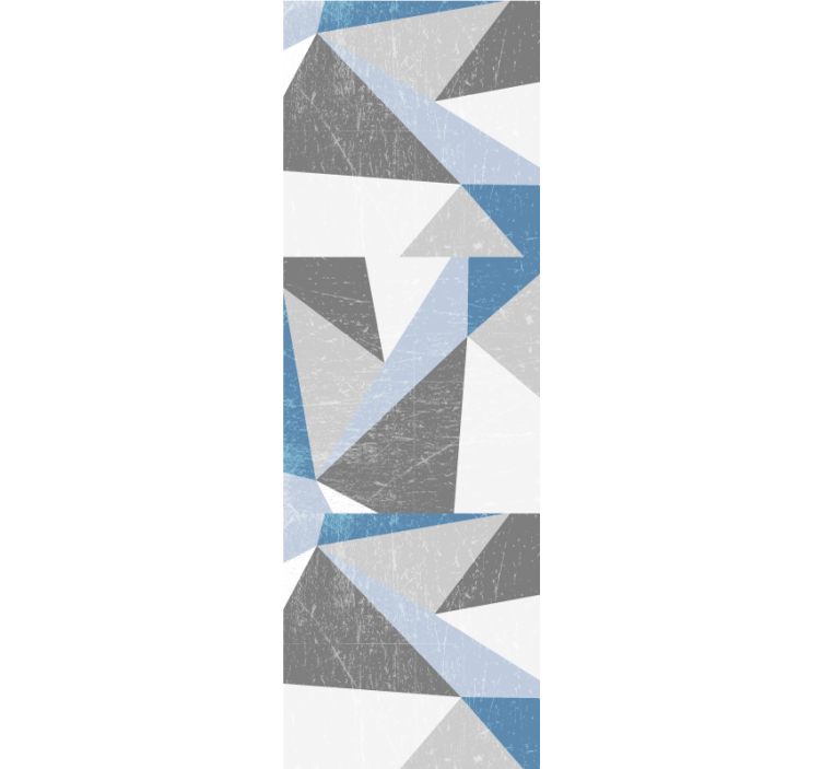 Papier peint triangles motif gris et bleu moderne - TenStickers