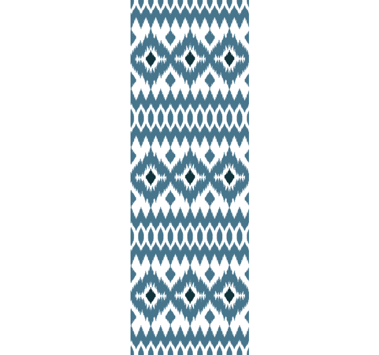 Papier peint ornemental motif tribal indigo - TenStickers