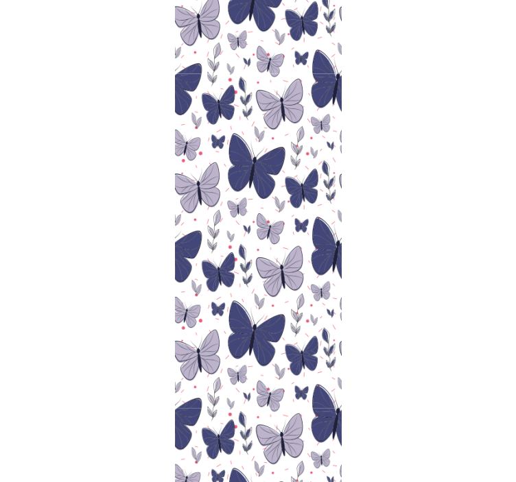 Papier peint papillons ailes violettes flottantes - TenStickers