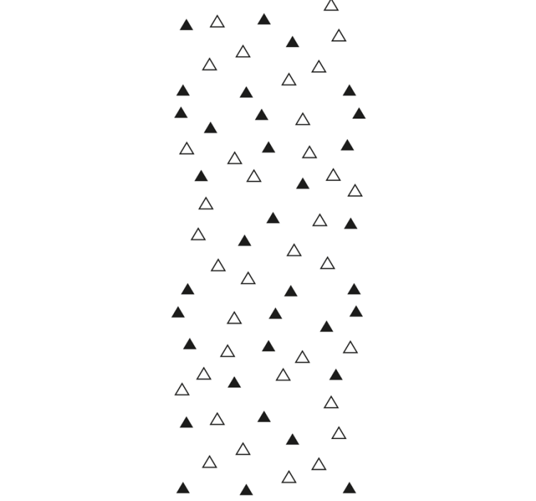 Papier peint triangles motif scandinave noir et blanc - TenStickers