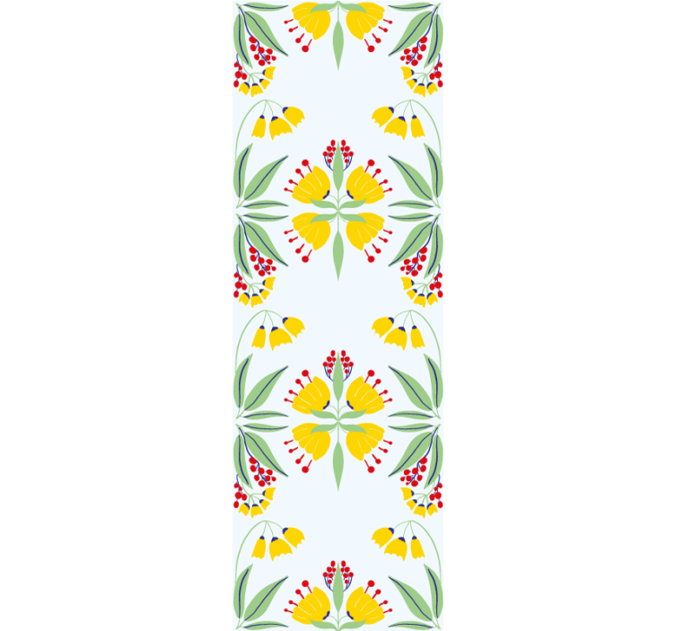 Papier peint floral composition florale jaune - TenStickers