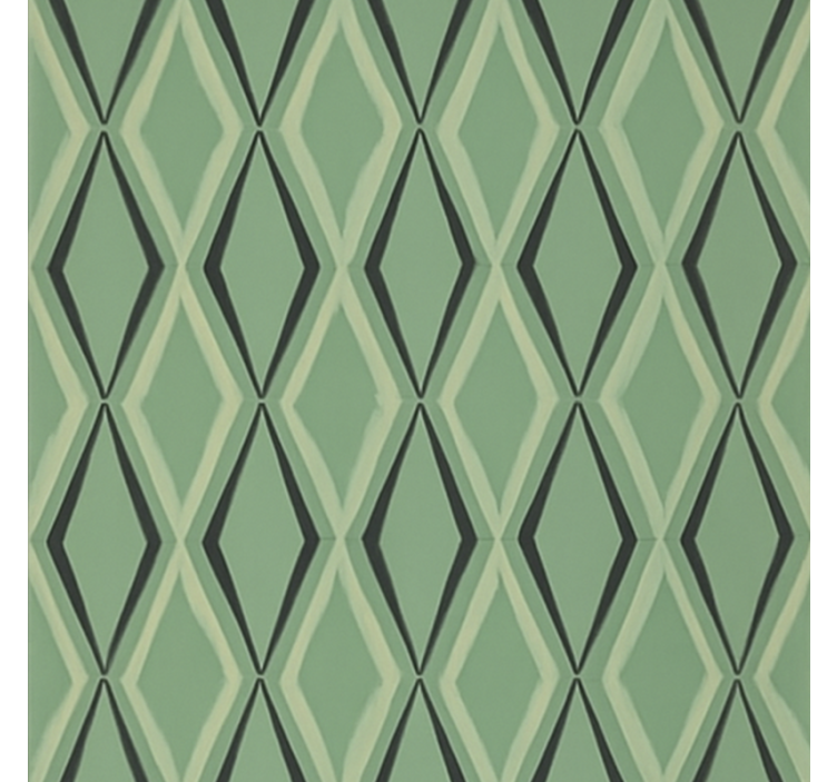 Papier peint vintage diamants verts des années 1930 - TenStickers