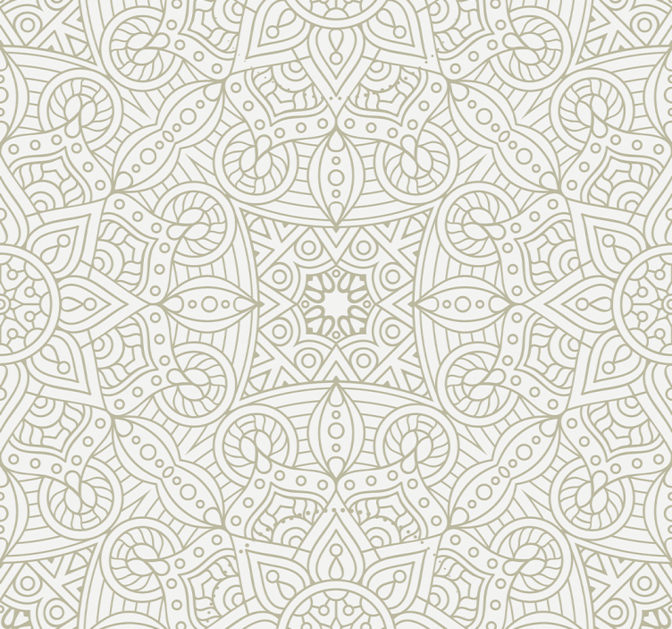Papier peint ornemental mandalas géométriques - TenStickers