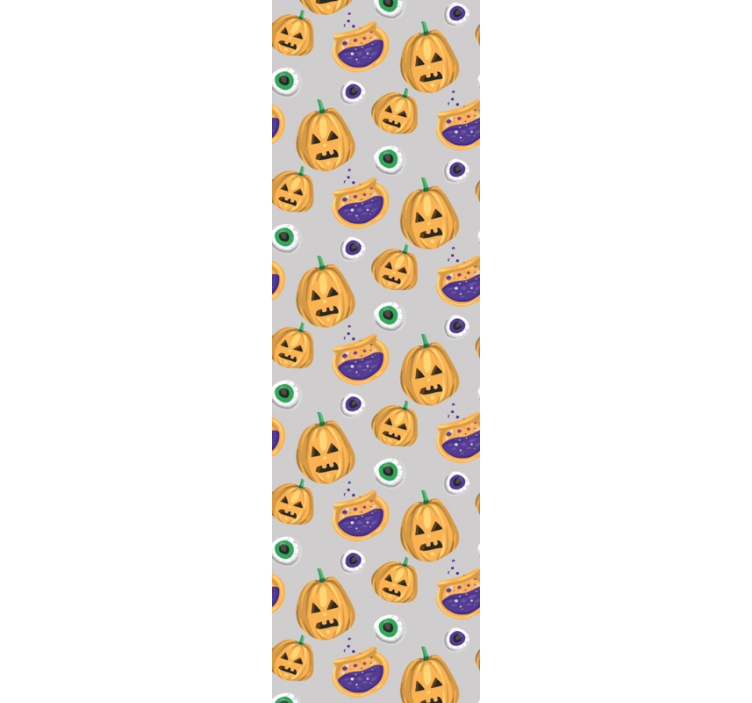 Papier peint halloween motif de citrouille - TenStickers
