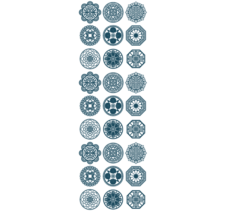 Papier peint carrelage motifs de carreaux géométriques - TenStickers