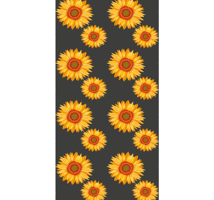 Papier peint floral élégance tournesol - TenStickers