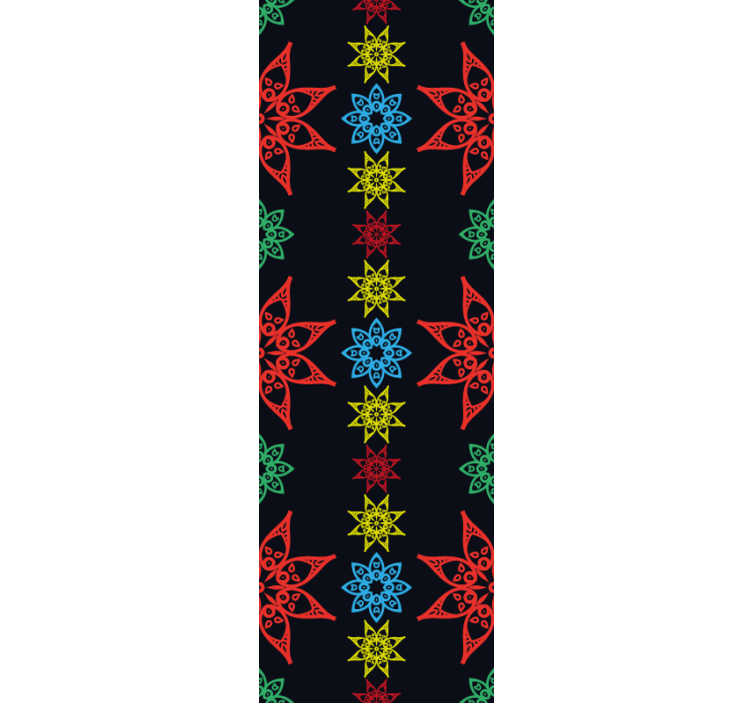 Papier peint ornemental ornementation florale - TenStickers