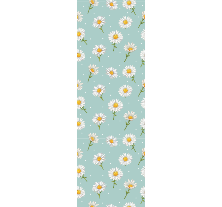 Papier peint floral motif de champ de marguerites - TenStickers