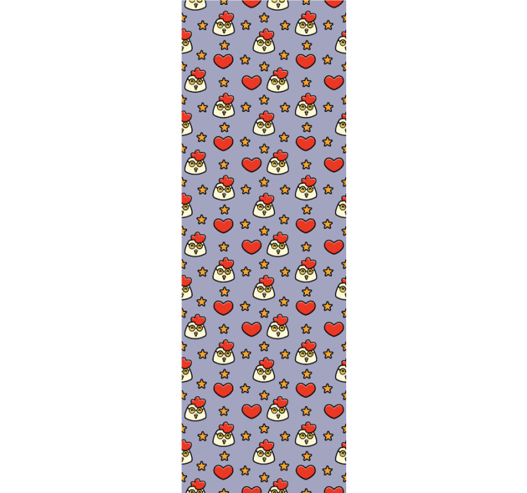 Papier peint animaux modèle de poulet de dessin animé - TenStickers