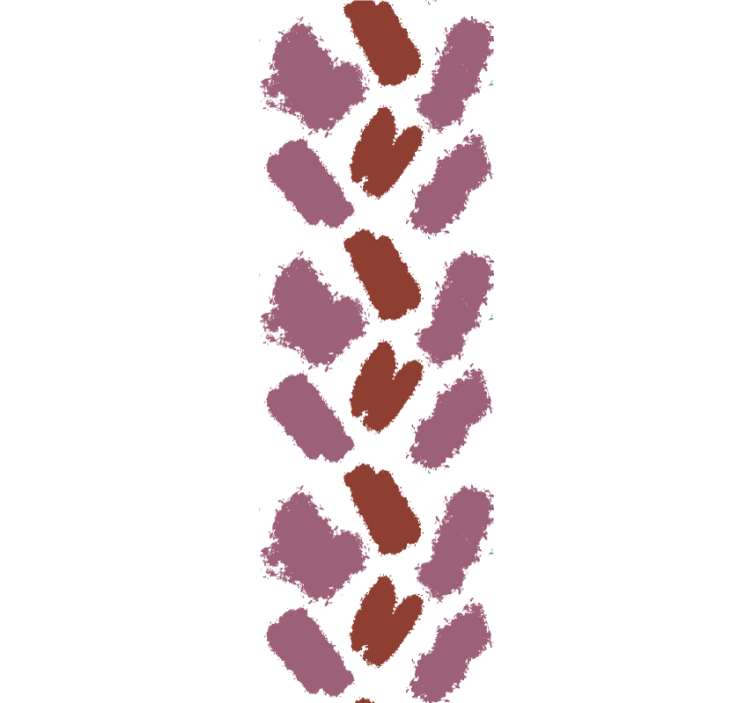 Papier peint abstrait coups de pinceau marron - TenStickers