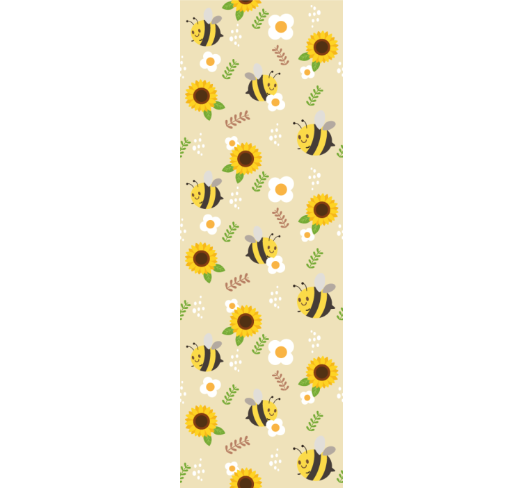 Papier peint animaux tournesols bourdonnants - TenStickers
