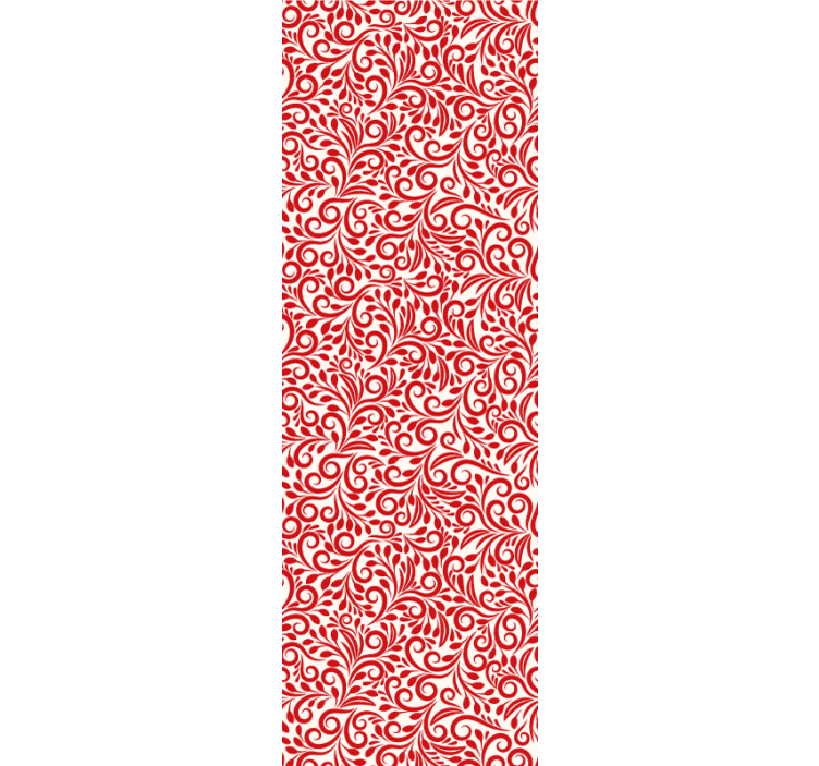 Papier peint fleuri tourbillons ornementaux - TenStickers