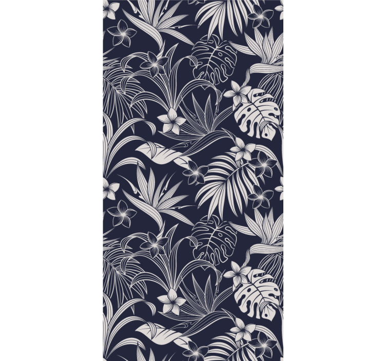 Papier peint floral tissu floral tropical - TenStickers