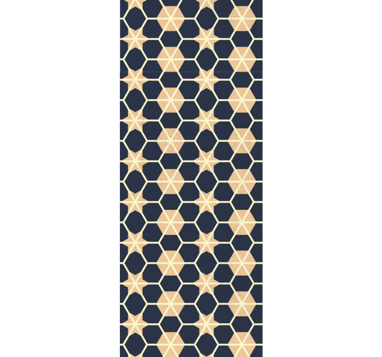 Papier peint salon motif étoile hexagonale - TenStickers