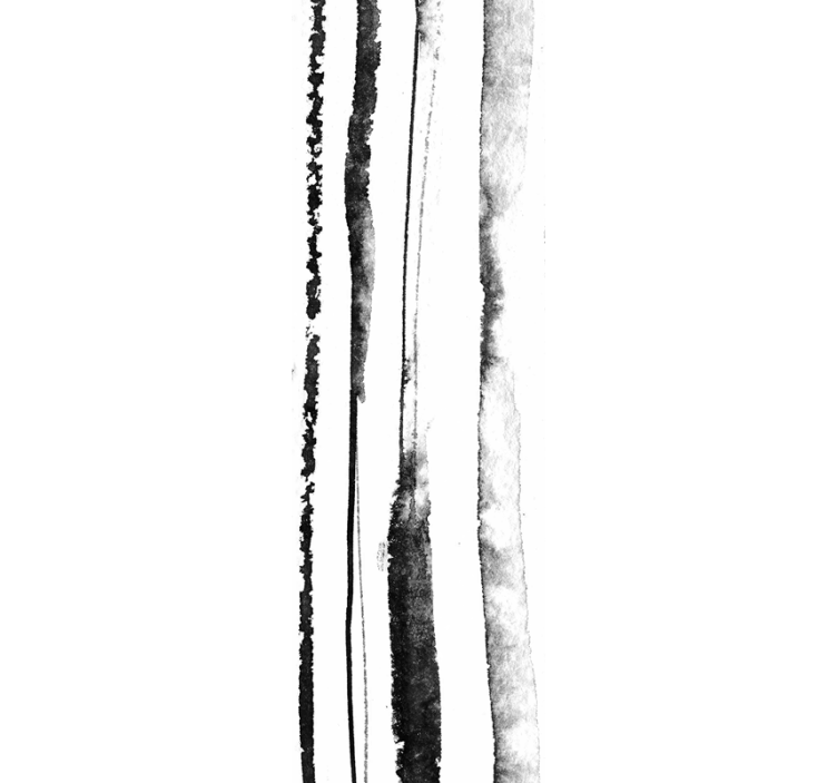 Papier peint ligne verticale motif organique noir et blanc - TenStickers