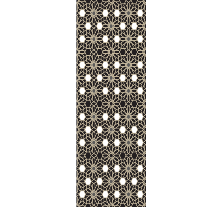 Papier peint carrelage thème floral géométrique - TenStickers