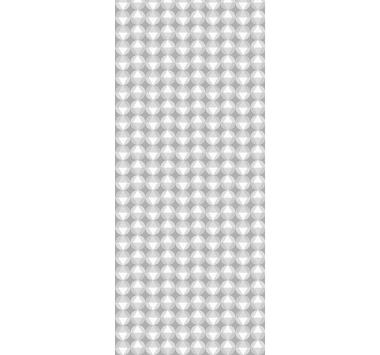 Papier peint géométrique motif circulaire gris - TenStickers