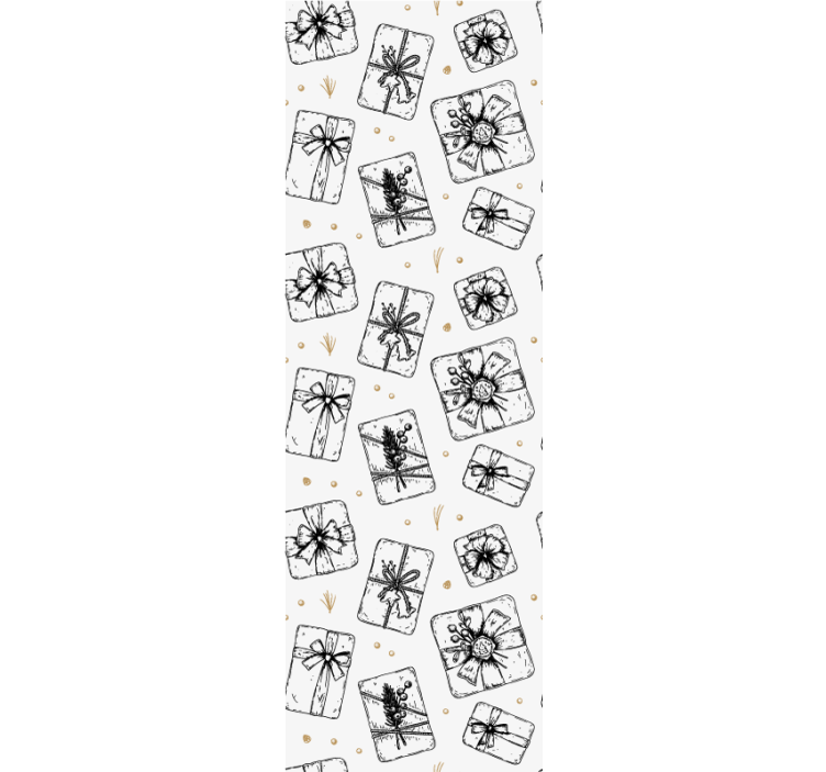 Papier peint de Noël modèles de noeuds cadeaux - TenStickers