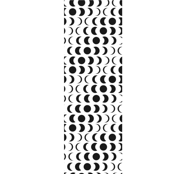Papier peint formes géometriques motif circulaire noir - TenStickers