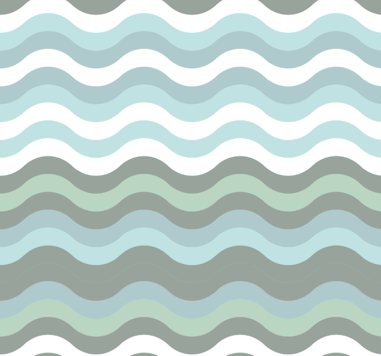 Papier peint vagues style scandinave - TenStickers