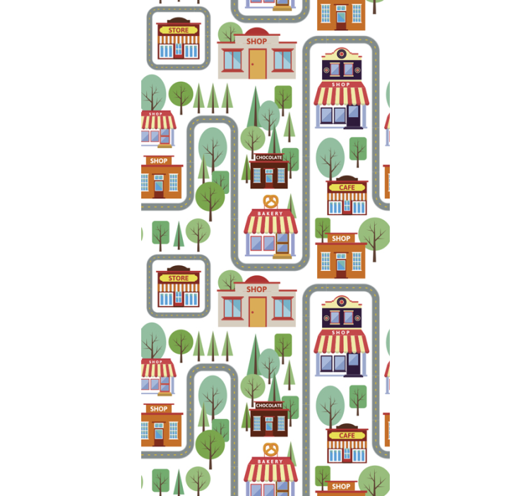 Papier peint ville charmant paysage urbain - TenStickers