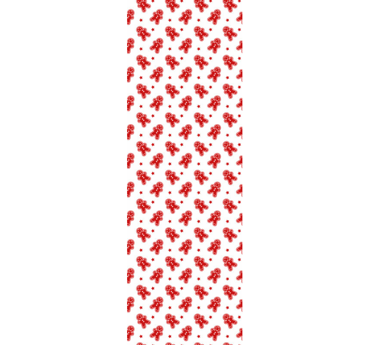 Papier peint de Noël motifs de pain d'épices festifs - TenStickers