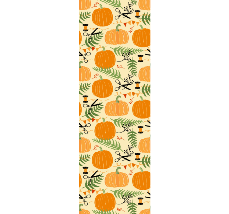 Papier peint halloween citrouilles et fougères - TenStickers